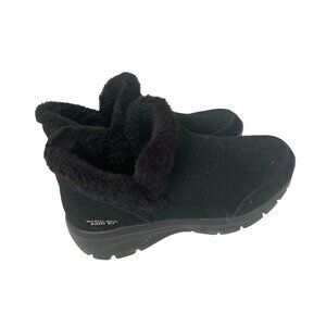 Skechers Swift Fit Slip In Ankle Bootie Boots Fur Lined Womens Size 9 Black